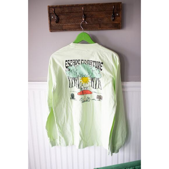 Parks Project X Peanuts UO Exclusive Escape Long Sleeve Tee Large NEW - Picture 6 of 6